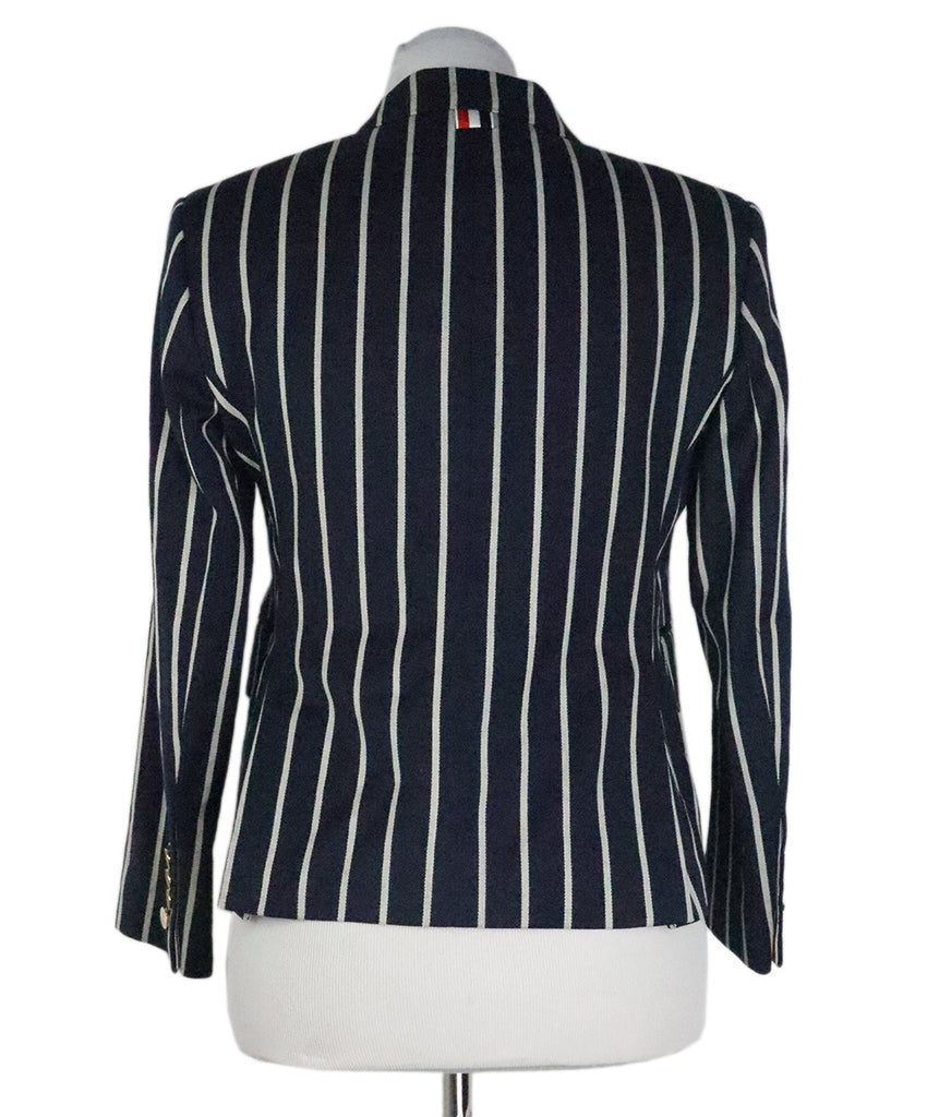 Thom Browne Navy & White Striped Jacket 2