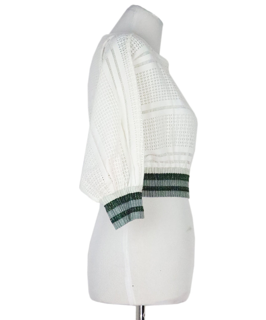 Tibi White Cropped Sweater 1