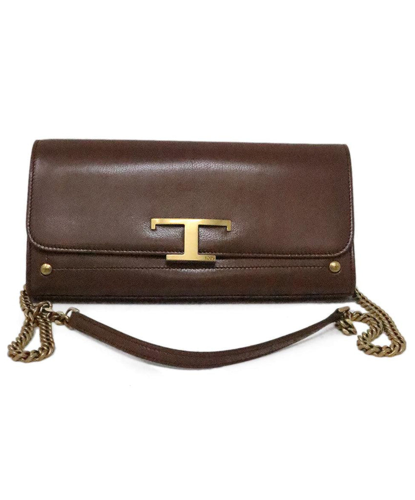 Tod's Brown Leather Shoulder Bag - Michael's Consignment NYC