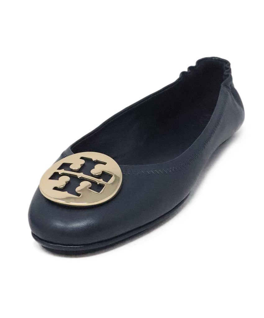 Tory Burch Navy Leather Flats 