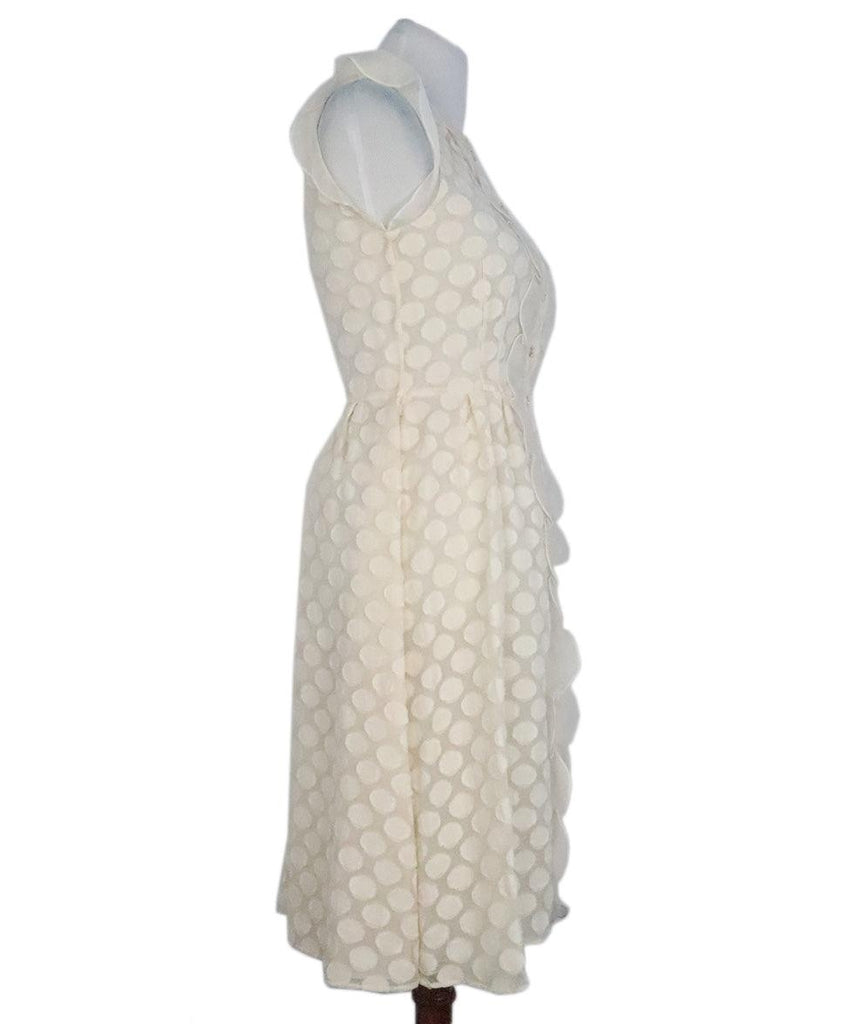 Valentino Beige Silk Ruffle Dress sz 4 - Michael's Consignment NYC