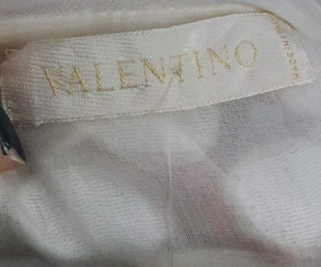 Valentino Beige Silk Ruffle Dress sz 4 - Michael's Consignment NYC