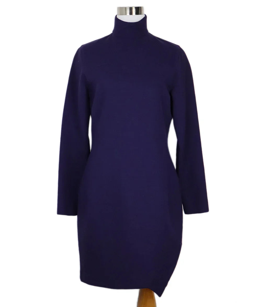 fitted lace wedding dress Versace Vintage Purple Wool Dress sz 4