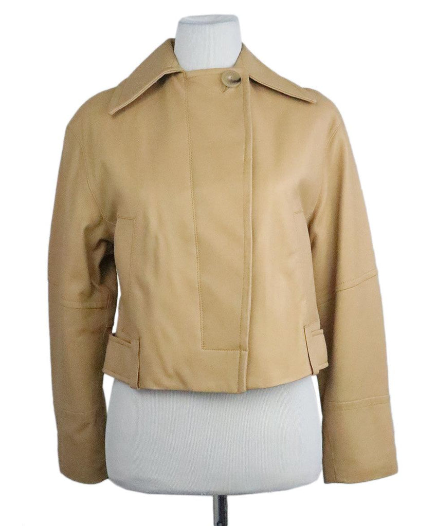 Vince Beige Lambskin Leather Jacket sz 2 - Michael's Consignment NYC
