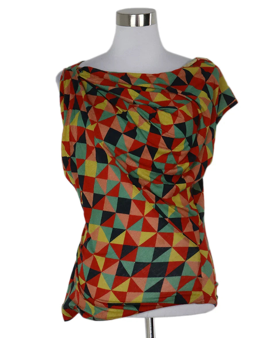 Vivienne Westwood Geometric Print Top sz 4 l Michael's Luxury