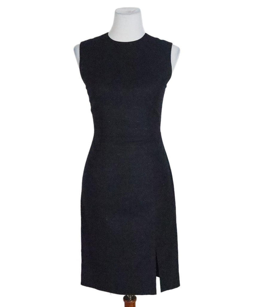 Yigal Azrouel Navy Wool & Leather Dress sz 2 - Michael's Consignment NYC