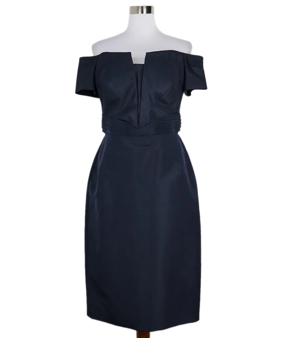 Zac Posen Blue Silk Evening Dress sz 8 l Michael's Luxury Consignment Michael's Consignment NYC Zac Posen Blue Silk Evening Dress sz 8 l Michael's Luxury Consignment Michael's Consignment NYC