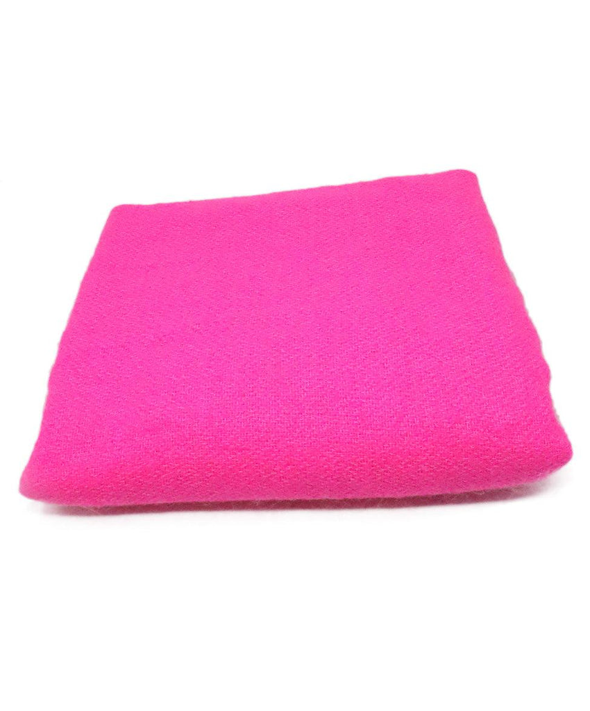 Zadig & Voltaire Neon Pink Wool Shawl 1