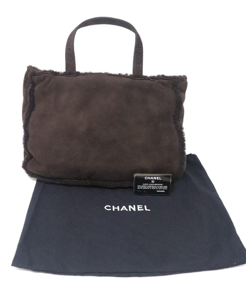 Chanel Brown Shearling Satchel - Michael's Consignment NYC