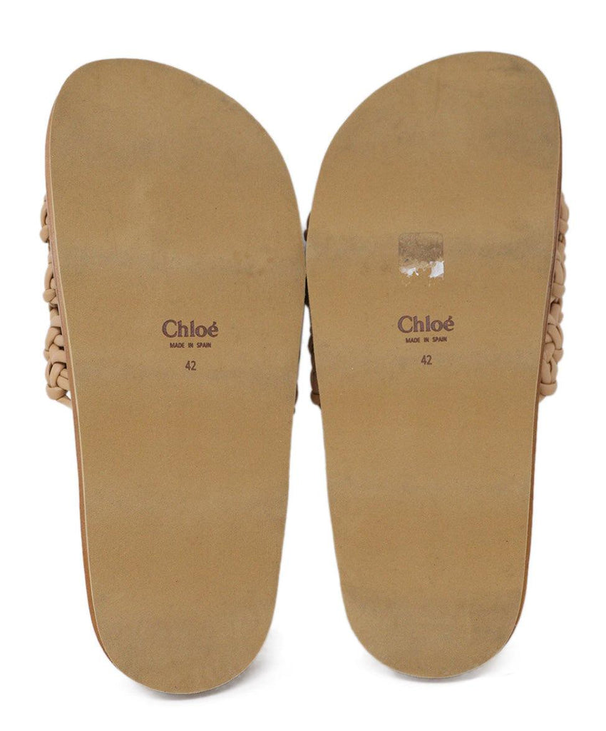 Chloe Nude Leather Slides sz 12 - Michael's Consignment NYC