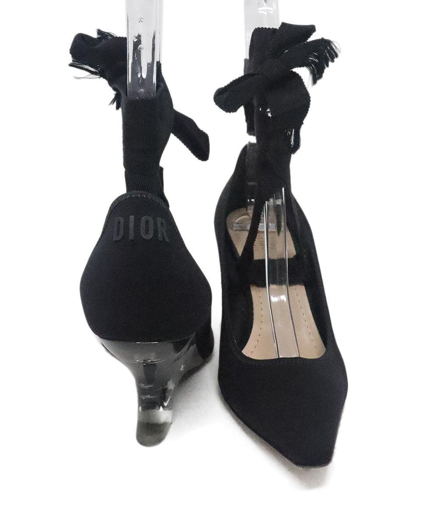 Christian Dior Black Strappy Lucite Heels sz 6.5 - Michael's Consignment NYC