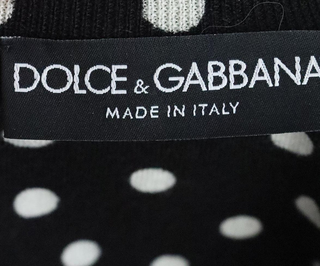 Dolce & Gabbana Black & White Polka Dot Top sz 6 - Michael's Consignment NYC