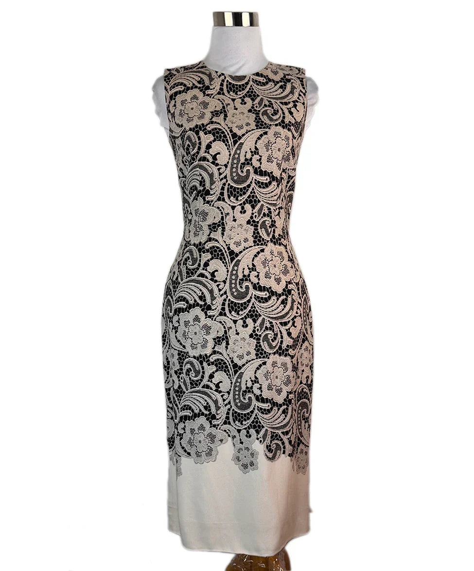 Dolce & Gabbana Black & Beige Lace Print Dress sz38 l Michael's Luxury  Consignment  Michael's Consignment NYC