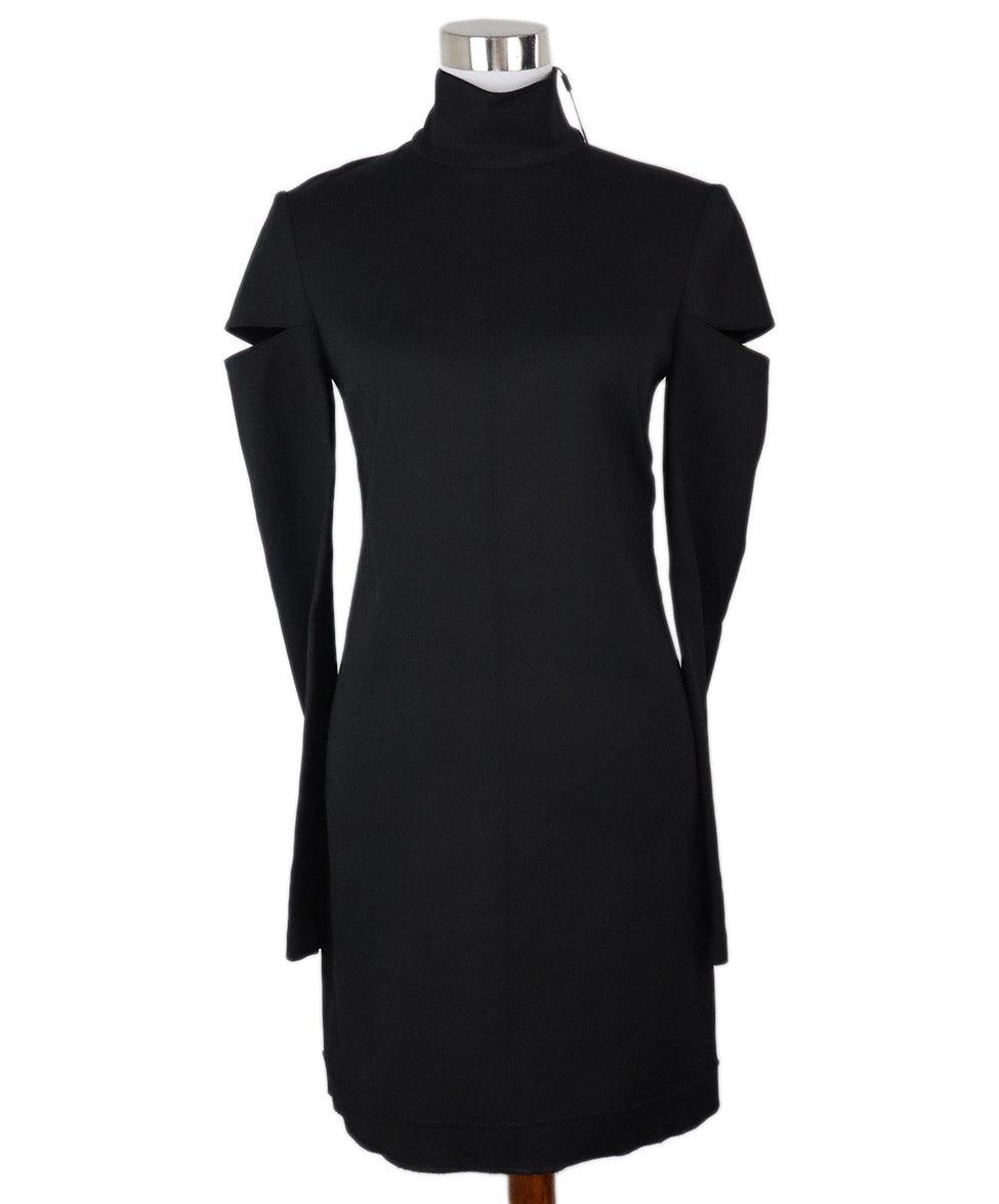 Helmut Lang Black Wool Cutouts Dress sz 8 l Michael's Luxury Consignment Michael's Consignment NYC Helmut Lang Black Wool Cutouts Dress sz 8 l Michael's Luxury Consignment Michael's Consignment NYC