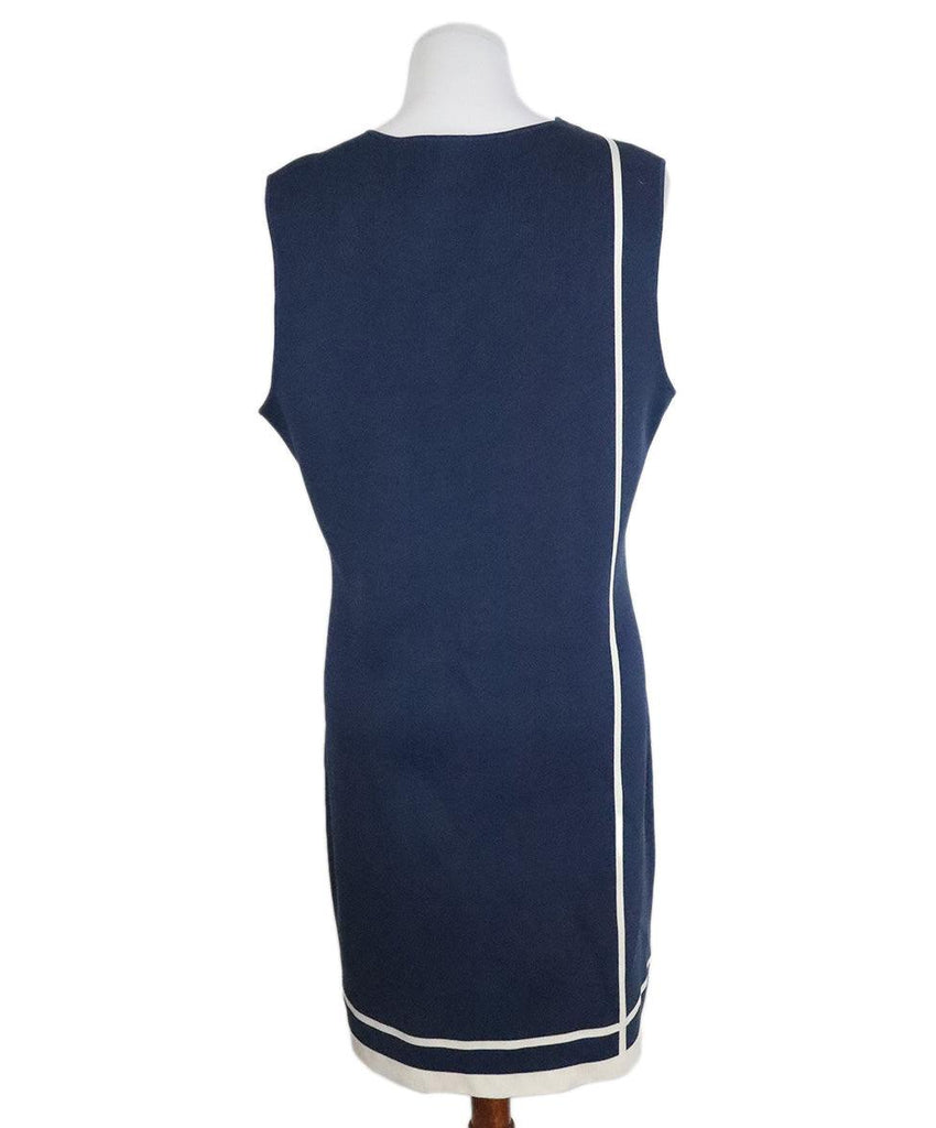 Hermes Navy & White Dress sz 10 - Michael's Consignment NYC