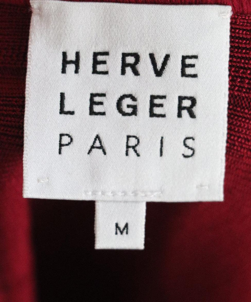 Herve Leger Burgundy Rayon Top sz 6 - Michael's Consignment NYC