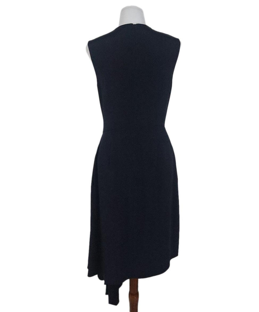 Lippes Navy Blue Silk Dress sz 8 - Michael's Consignment NYC