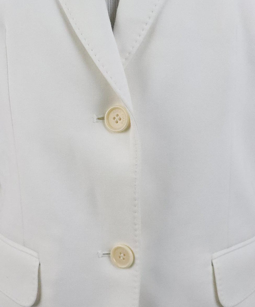 Loro Piana White Cotton Jacket sz 6 - Michael's Consignment NYC