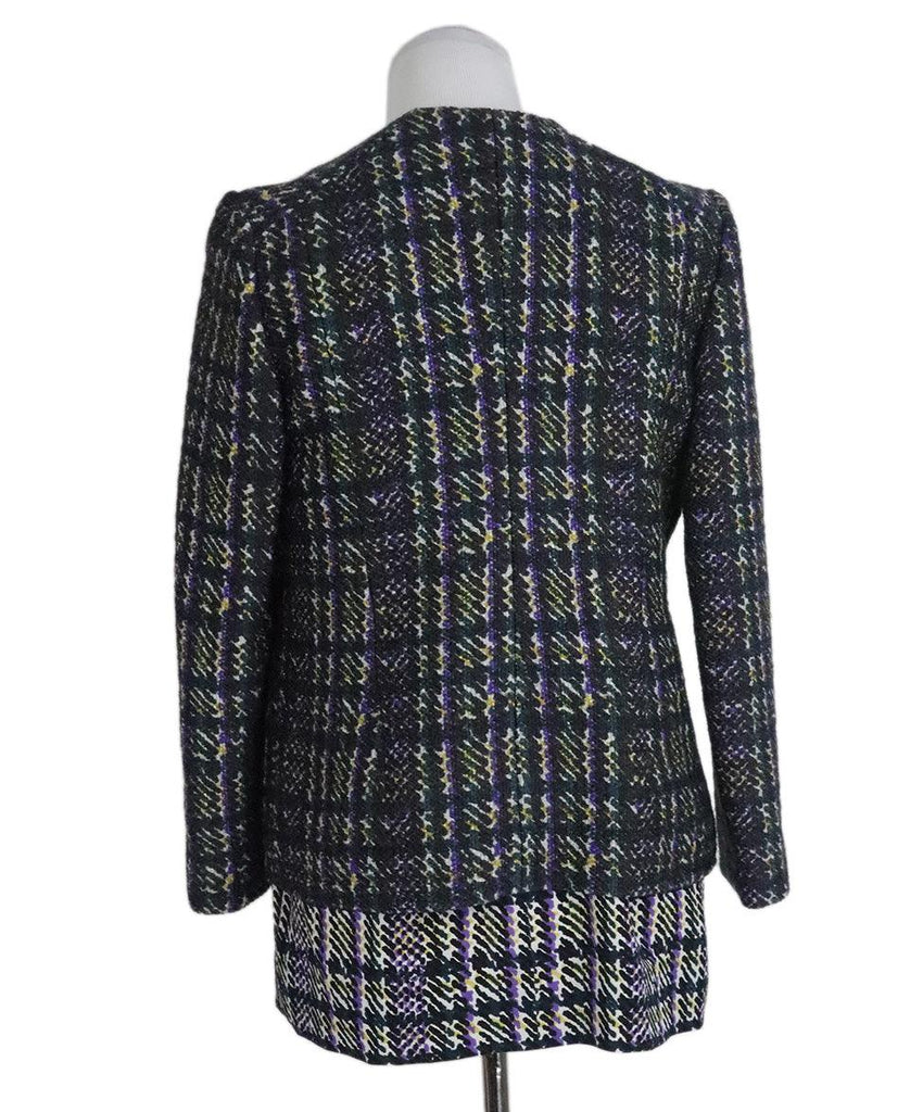 Marni Purple & Green Tweed & Silk Jacket sz 6 - Michael's Consignment NYC