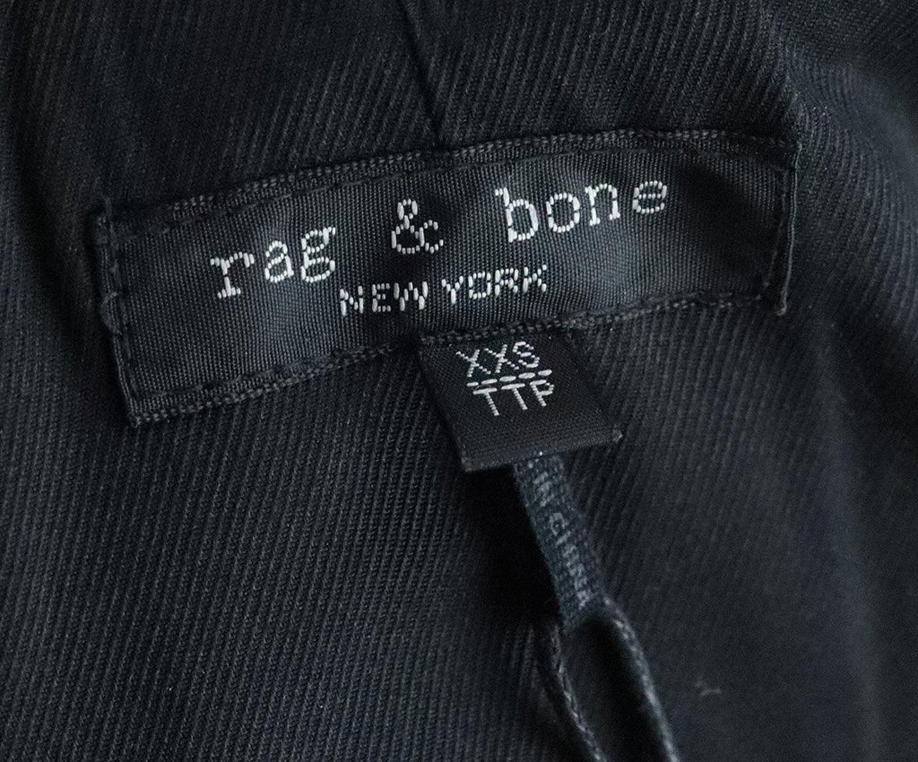 Rag & Bone Navy & Beige Animal Print Wool Coat sz 0 - Michael's Consignment NYC