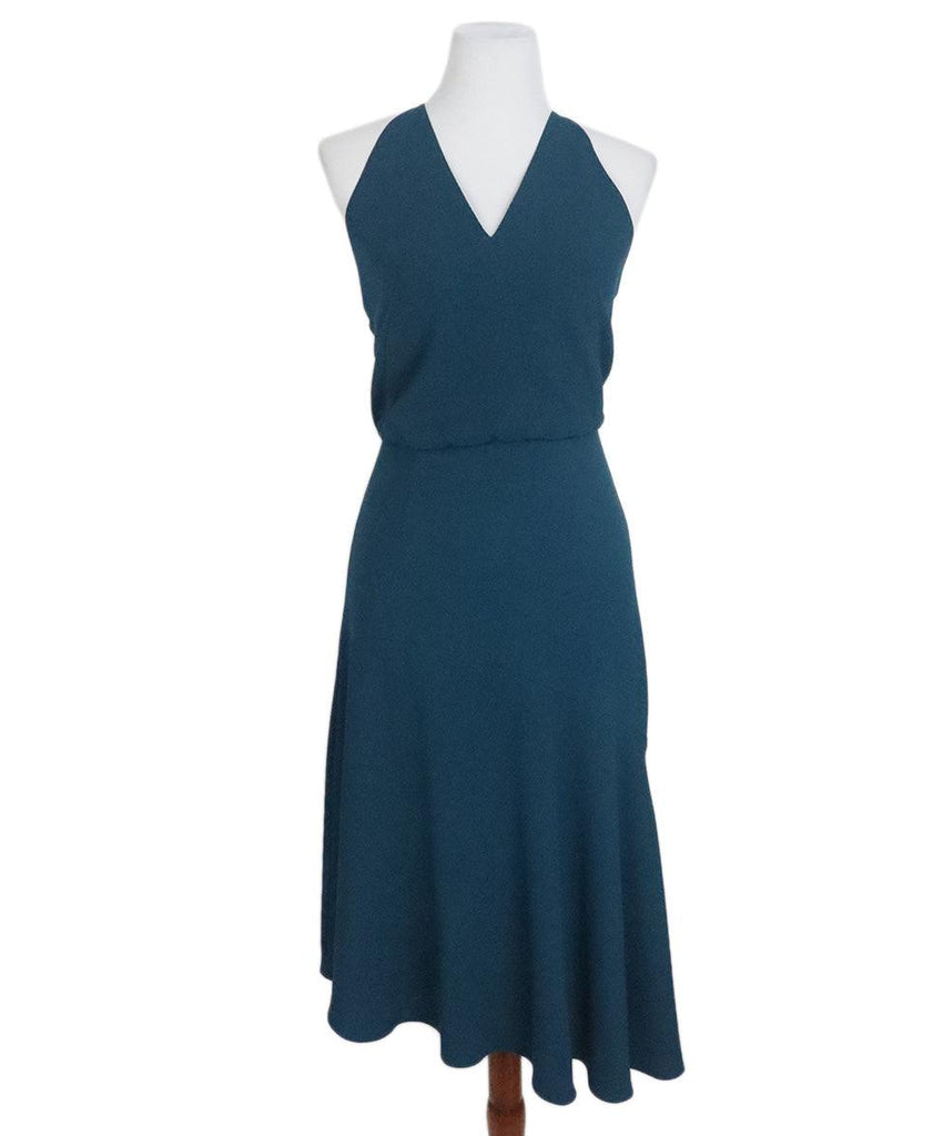 Reiss Teal Polyester Dress sz 0 - Michael's Consignment NYC