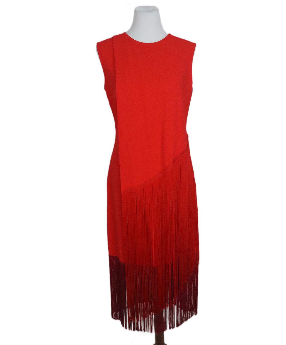 Stella McCartney Red Fringe Trim Dress sz 6