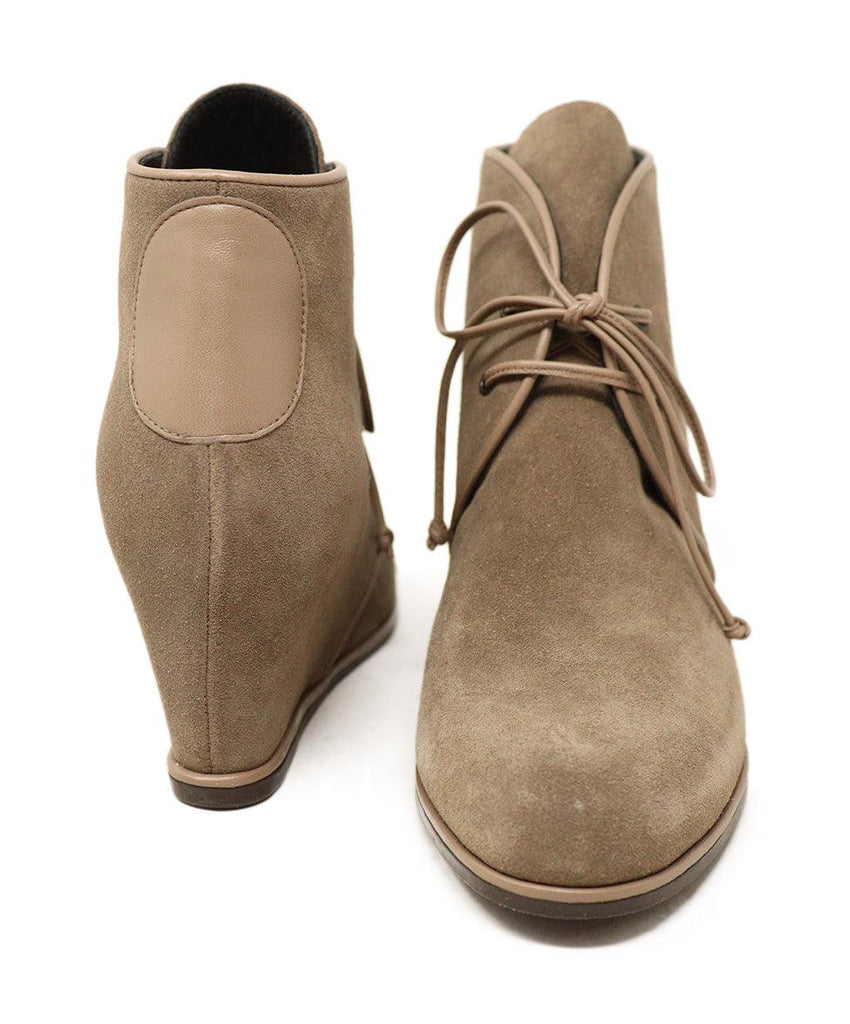 Stuart Weitzman Taupe Suede Lace Up Booties sz 37 - Michael's Consignment NYC