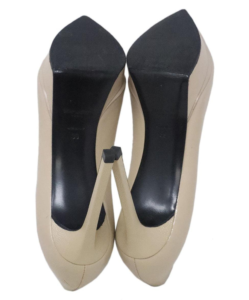 YSL Beige Grained Leather Heels sz 9 - Michael's Consignment NYC