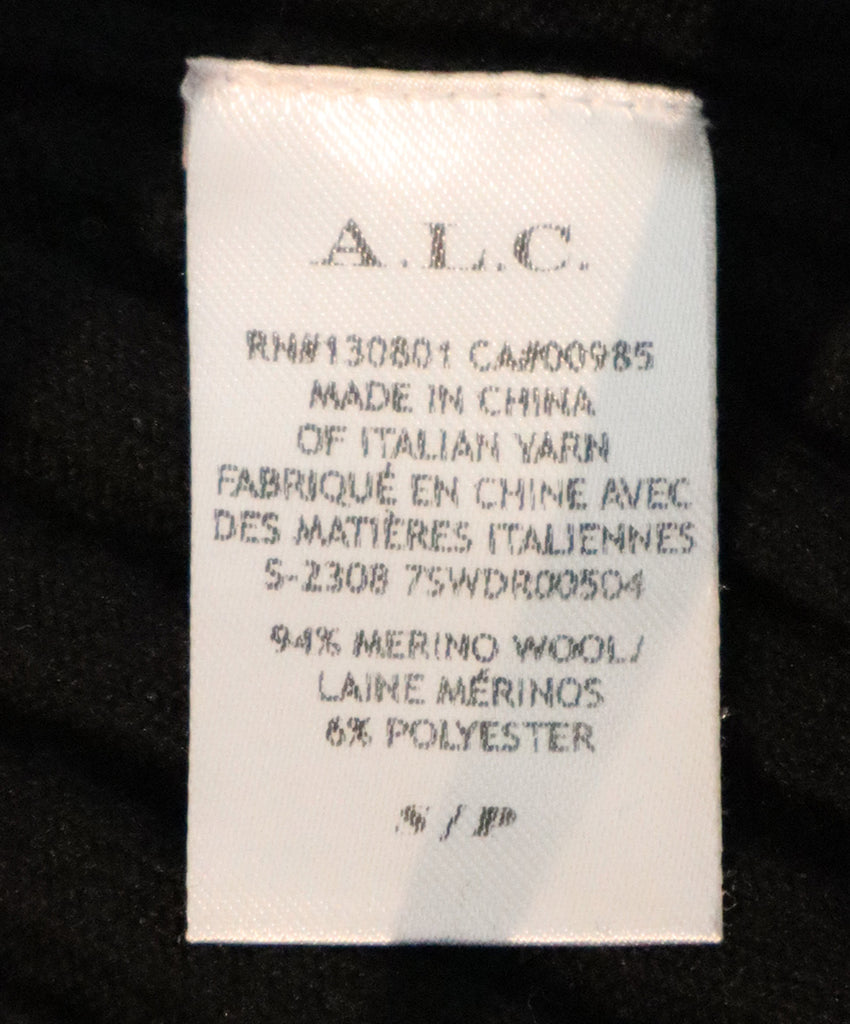 A.L.C. Black Knit Long Dress 4