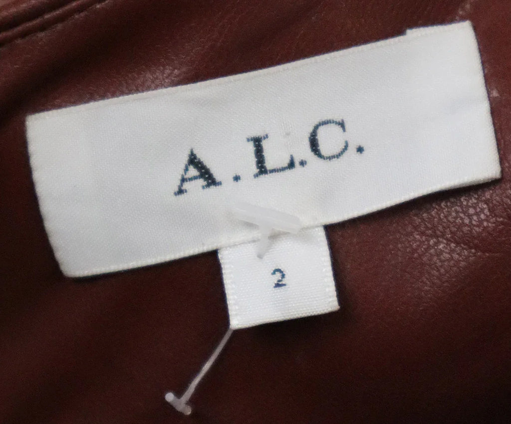 A.L.C. Faux Leather Burgundy Cutout Dress sz 2 - Michael's Consignment NYC