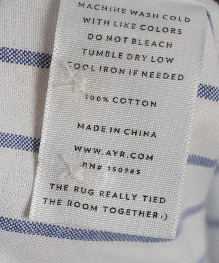 AYR White & Blue Striped Cotton Top 4
