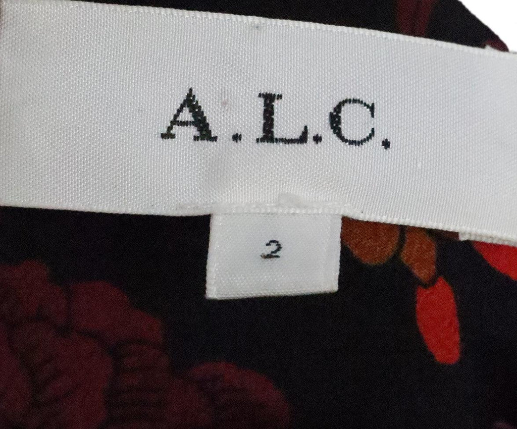 A.L.C. Black Floral Print Dress sz 2 - Michael's Consignment NYC