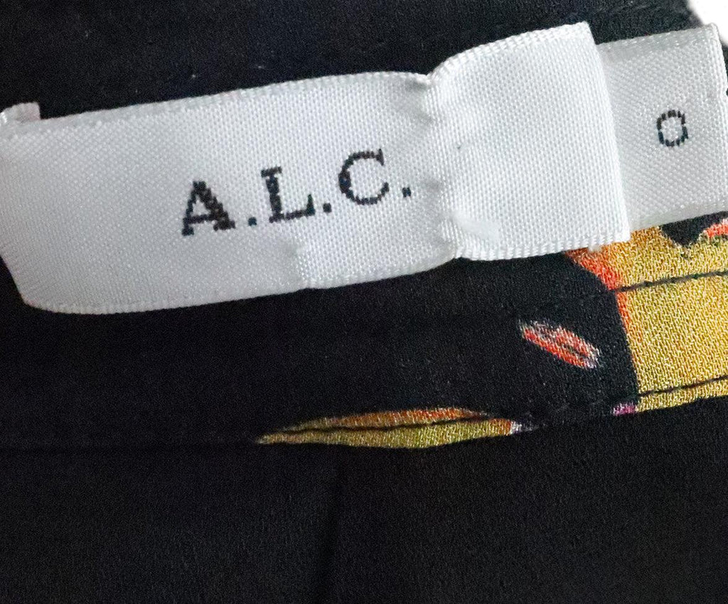 A.L.C. Black Floral Print Skirt sz 0 - Michael's Consignment NYC