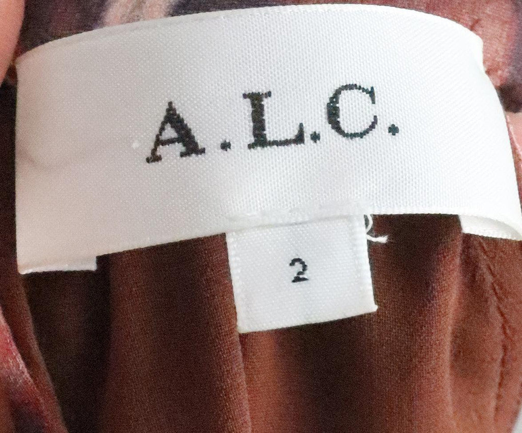 A.L.C. Burgundy Print Dress sz 2 - Michael's Consignment NYC