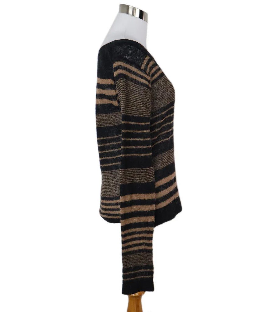 Acne Studios Grey & Tan Striped Sweater sz 4 - Michael's Consignment NYC