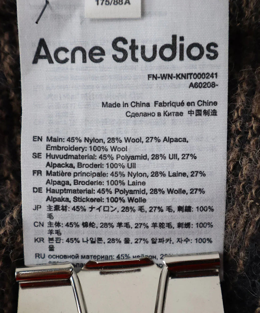 Acne Studios Grey & Tan Striped Sweater sz 4 - Michael's Consignment NYC