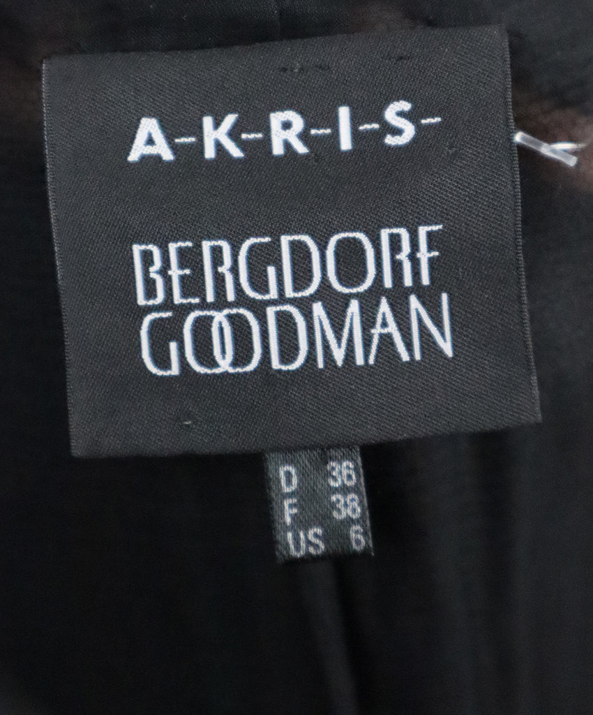 Akris Black Leather & Wool Sheer Detailed Jacket 3