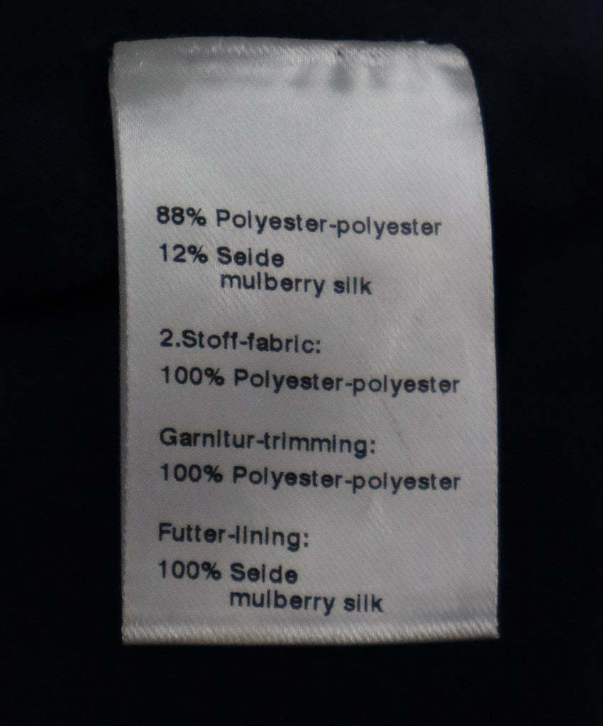 Akris Blue Satin & Mesh Applique Dress 4