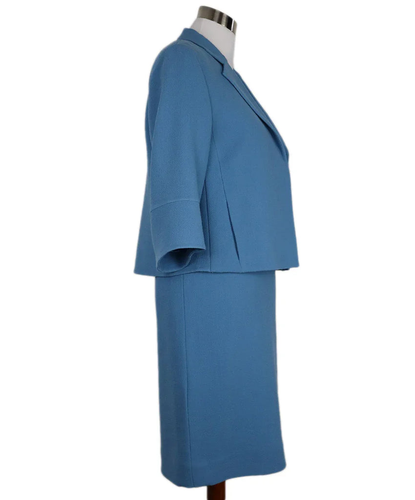 Akris Blue Wool Dress w/ Jacket sz 8 - Michael's Consignment NYC