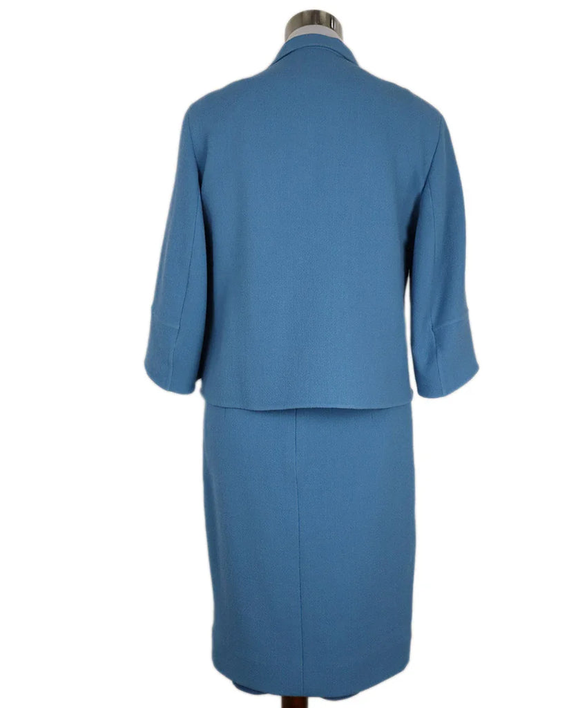 Akris Blue Wool Dress w/ Jacket sz 8 - Michael's Consignment NYC