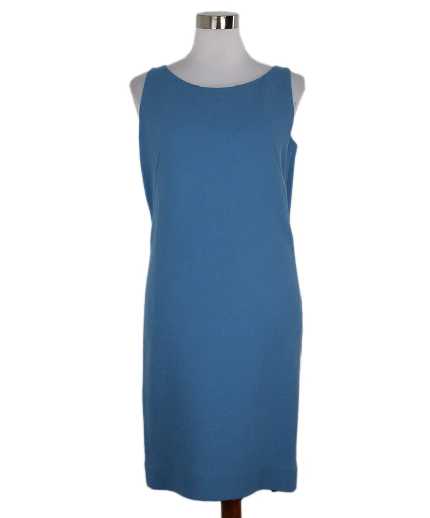 Akris Blue Wool Dress w/ Jacket sz 8 - Michael's Consignment NYC