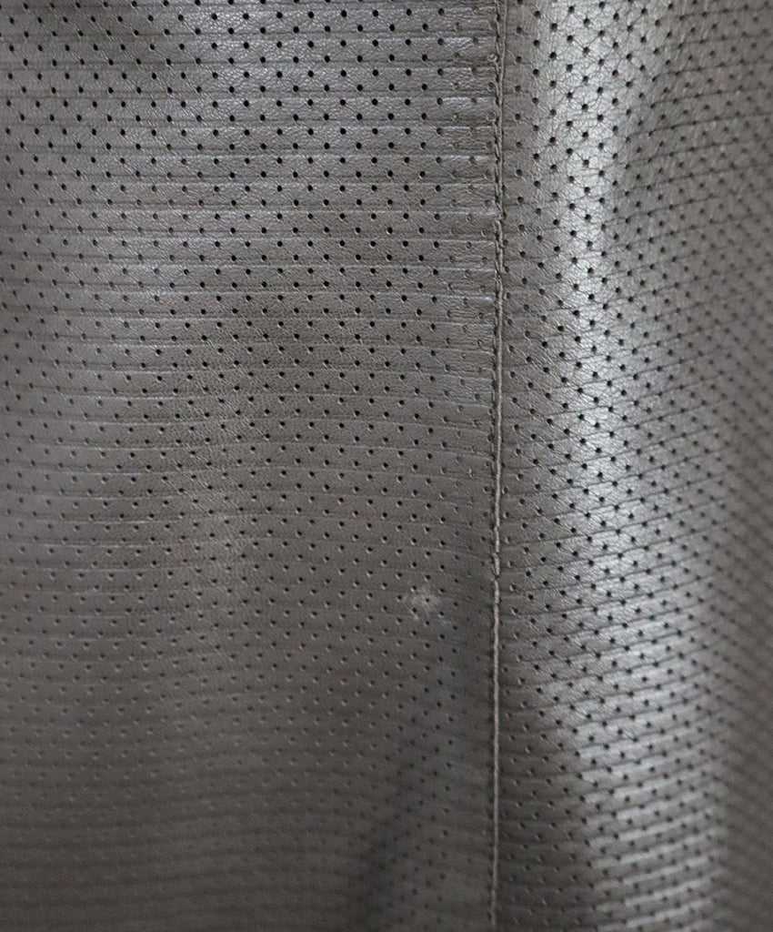 Akris Brown Perforated Leather Blazer 5