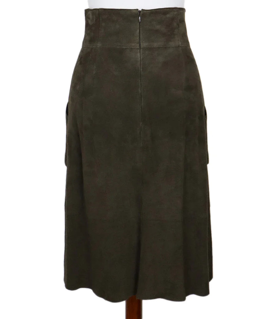 Akris Brown Suede Skirt sz 6 - Michael's Consignment NYC