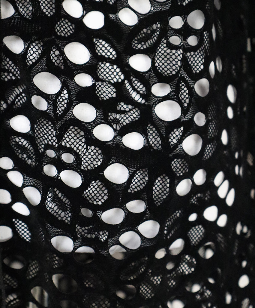 Akris Punto Black Velvet Cutwork Jacket sz 10 - Michael's Consignment NYC