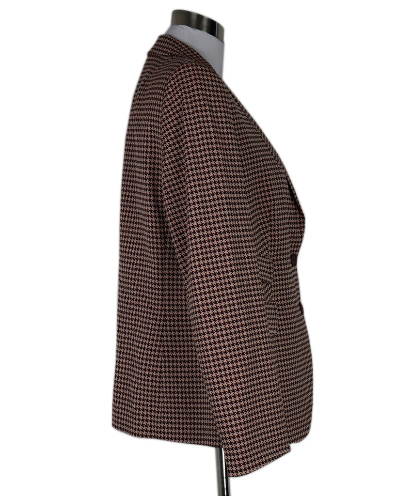 Akris Punto Brown & Pink Herringbone Blazer 1