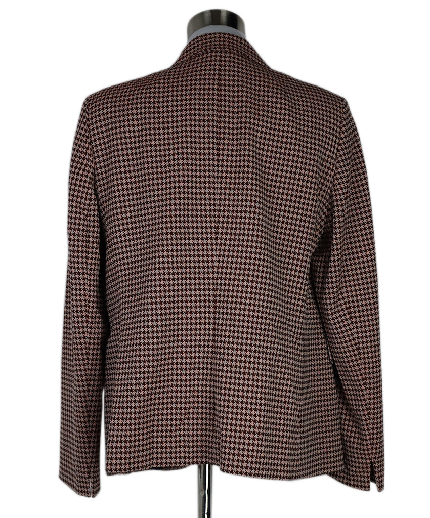 Akris Punto Brown & Pink Herringbone Blazer 2