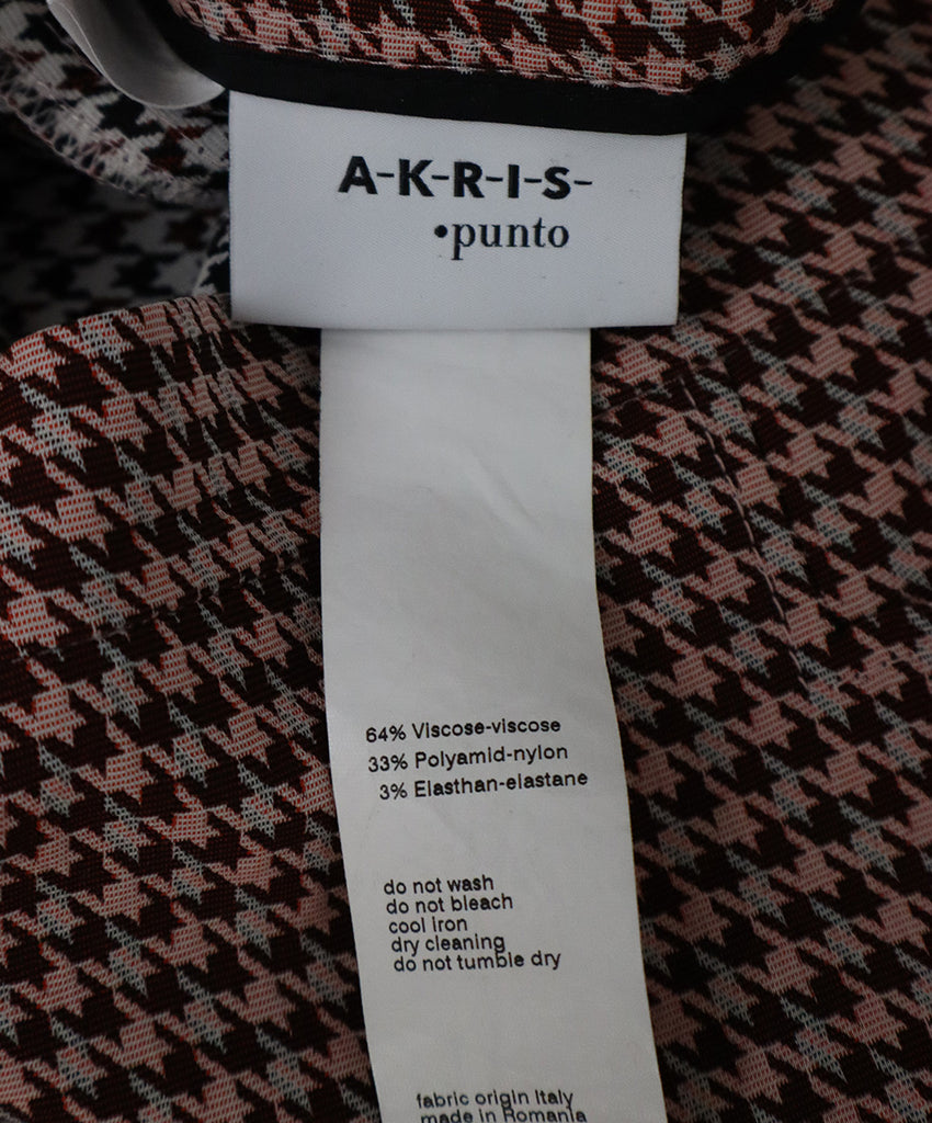 Akris Punto Brown & Pink Herringbone Pants 2