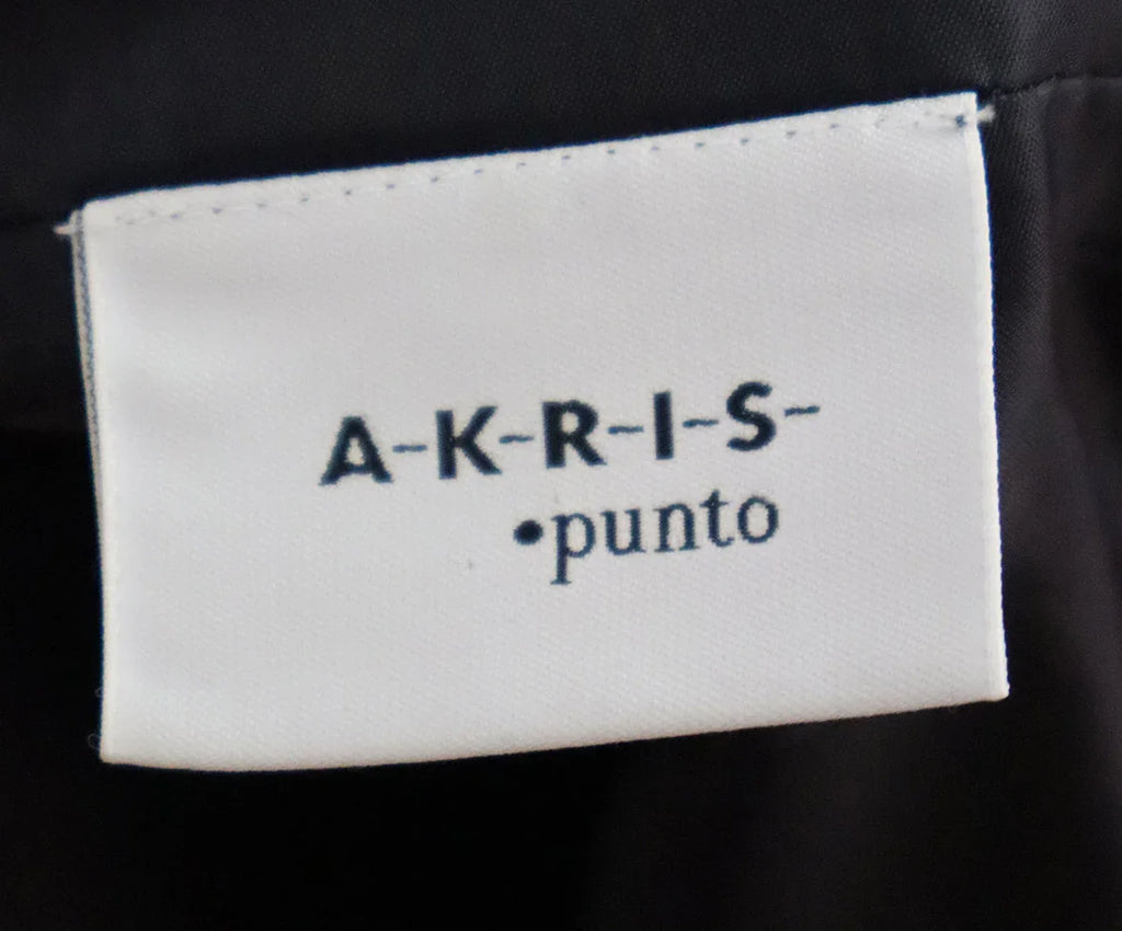 Akris Punto Navy Wool Stitched Skirt sz 6 - Michael's Consignment NYC