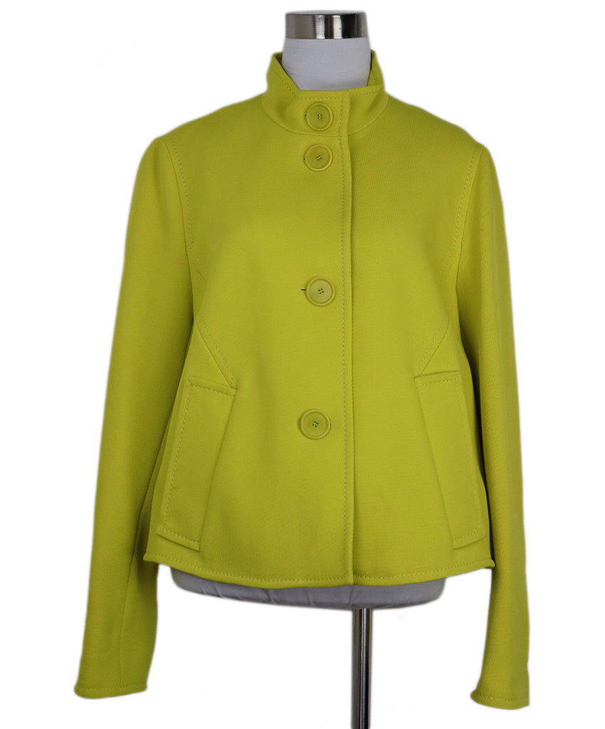 Akris Punto Chartreuse Wool Jacket 