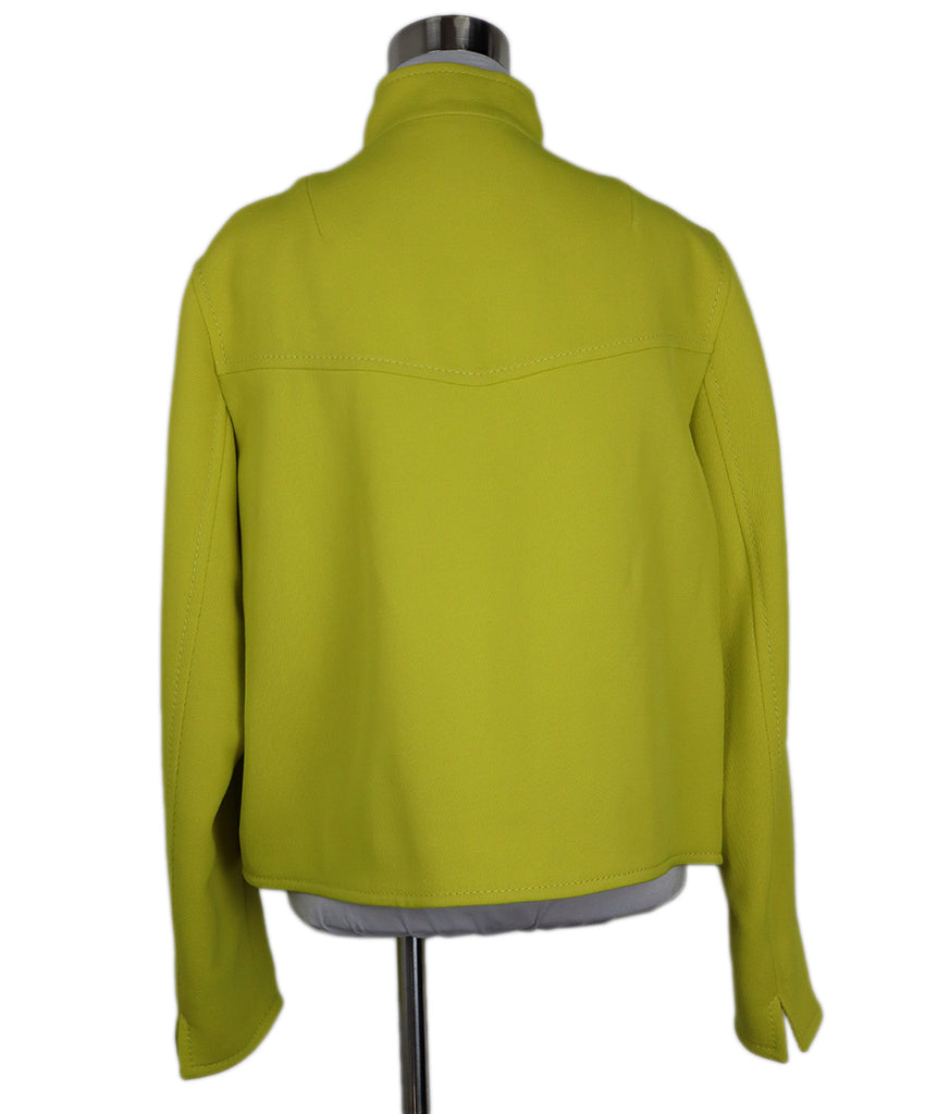 Akris Punto Chartreuse Wool Jacket 2